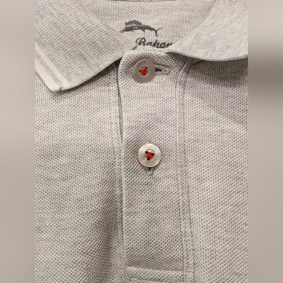 Tommy Bahama Men’s Golf Polo light gray embroidered supima cotton Shirt Size L - Picture 6 of 8